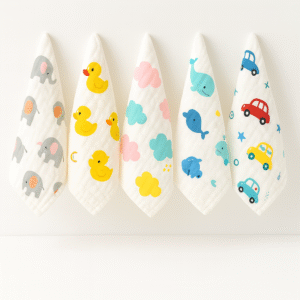 Cotton Soft Muslin Baby Bath Towel 25*25cm Baby Face Napkeen