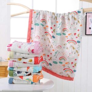 110*110 cm 6 Layers Baby Quilt Soft  Muslin Blankets