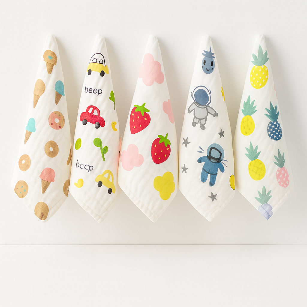 Premium Ultra-Soft Baby Face Napkin 25cm × 25cm — 100% Pure Cotton | Gentle & Absorbent | Nanhaa Wear