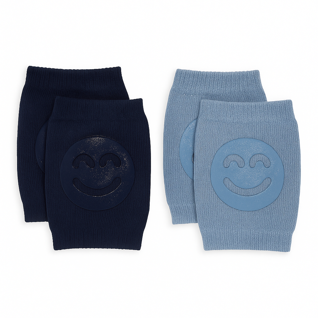 Baby Smiley Knee Pads – Pack of 2 | Soft & Stretchable Anti-Slip Crawling Protection for Babies | Nanhaa Wear