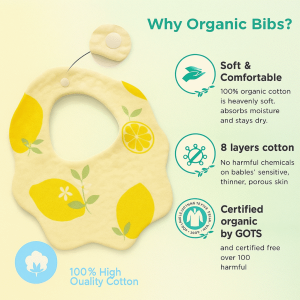 Newborn Feeding Muslin Bibs - Image 7