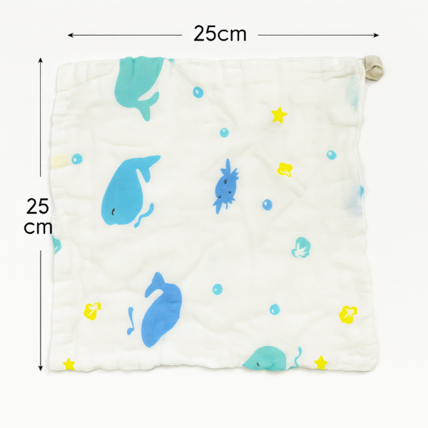 Cotton Soft Muslin Baby Bath Towel 25*25cm Baby Face Napkeen - Image 2