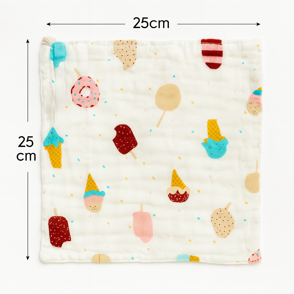 Premium Ultra-Soft Baby Face Napkin 25cm × 25cm — 100% Pure Cotton | Gentle & Absorbent | Nanhaa Wear - Image 2