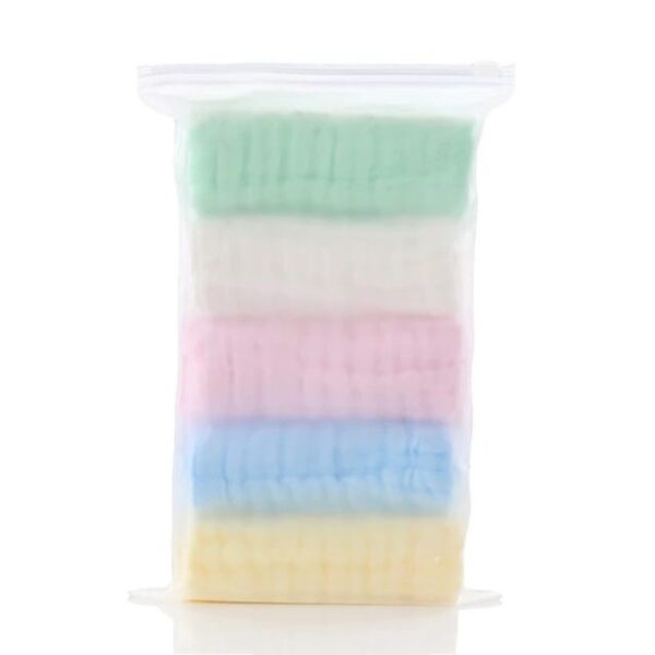 Cotton Soft Muslin 25*25cm Baby Face Napkeen Solid Colour - Image 16
