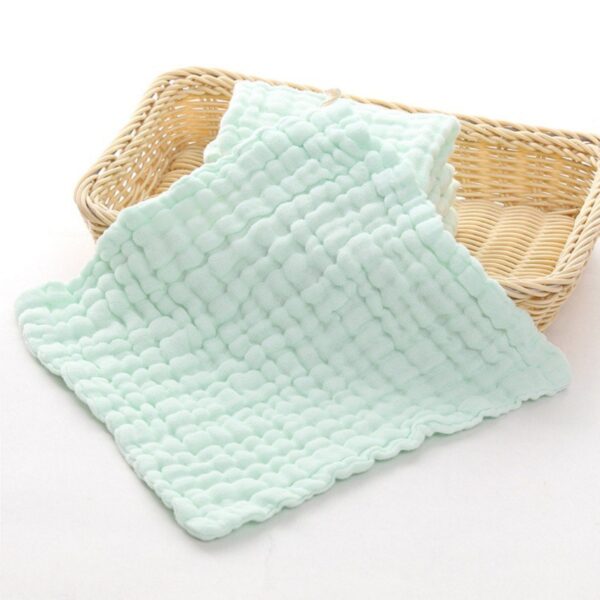 Cotton Soft Muslin 25*25cm Baby Face Napkeen Solid Colour - Image 11