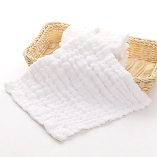Cotton Soft Muslin 25*25cm Baby Face Napkeen Solid Colour - Image 8