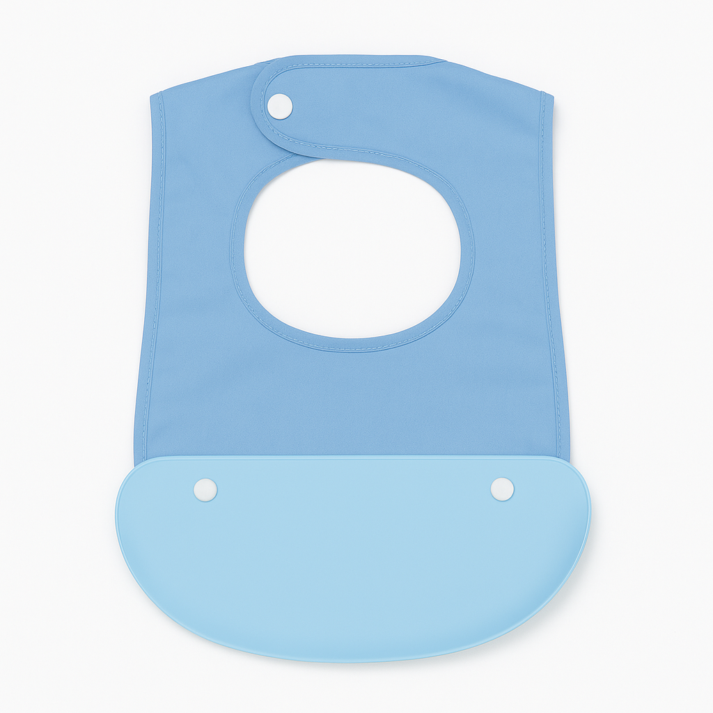 Premium Baby Silicone Bib | Soft, Waterproof, Adjustable Feeding Bib | BPA-Free – Nanhaa Wear - Image 2