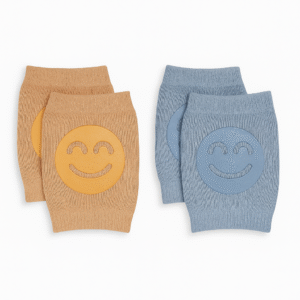 Baby Smiley Knee Pads – Pack of 2 | Soft & Stretchable Anti-Slip Crawling Protection for Babies | Nanhaa Wear