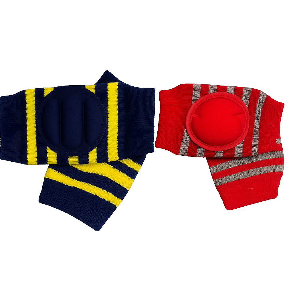 Premium Baby Stripe Knee Pads – Soft, Stretchable & Anti-Slip Protection | Nanhaa Wear