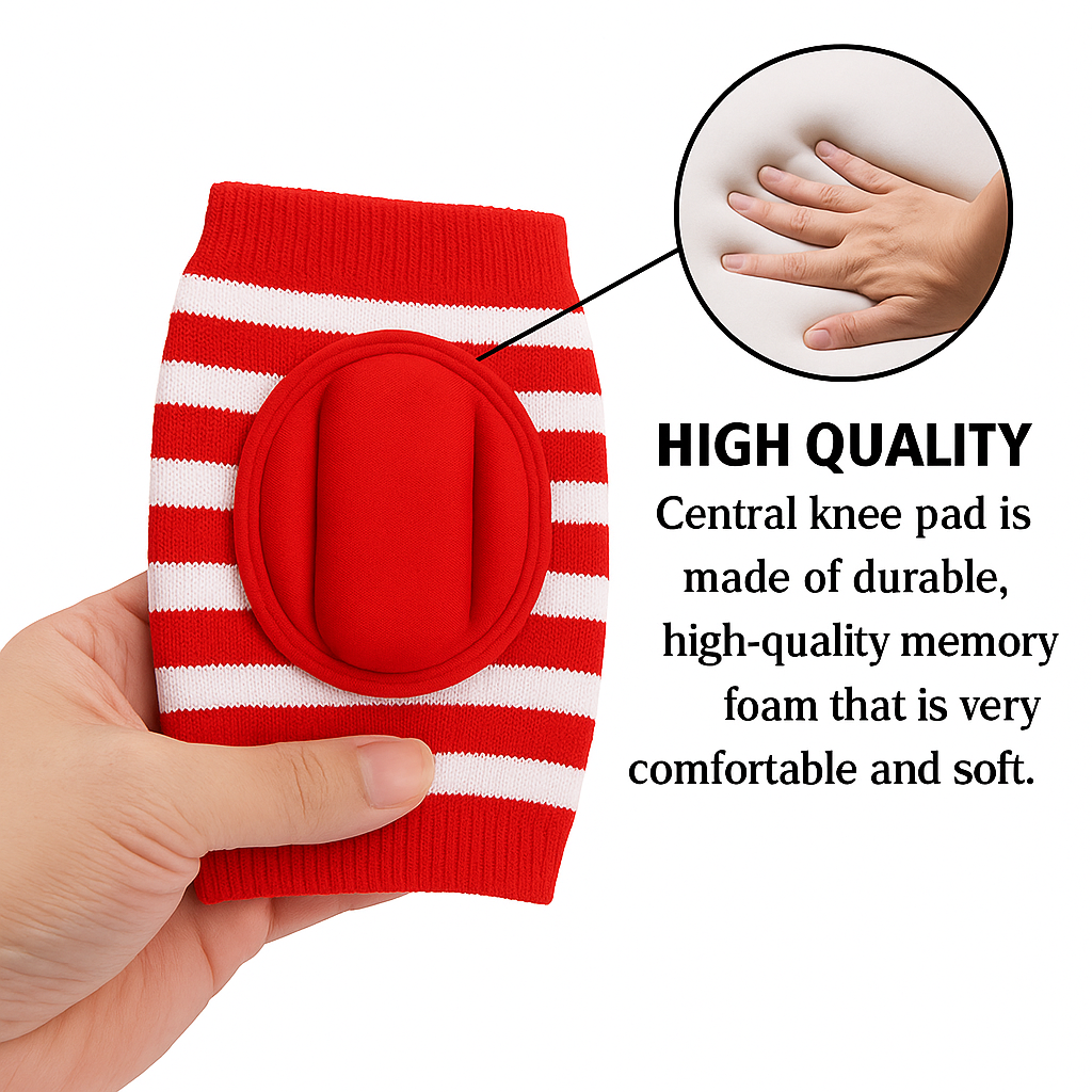 Premium Baby Stripe Knee Pads – Soft, Stretchable & Anti-Slip Protection | Nanhaa Wear - Image 3