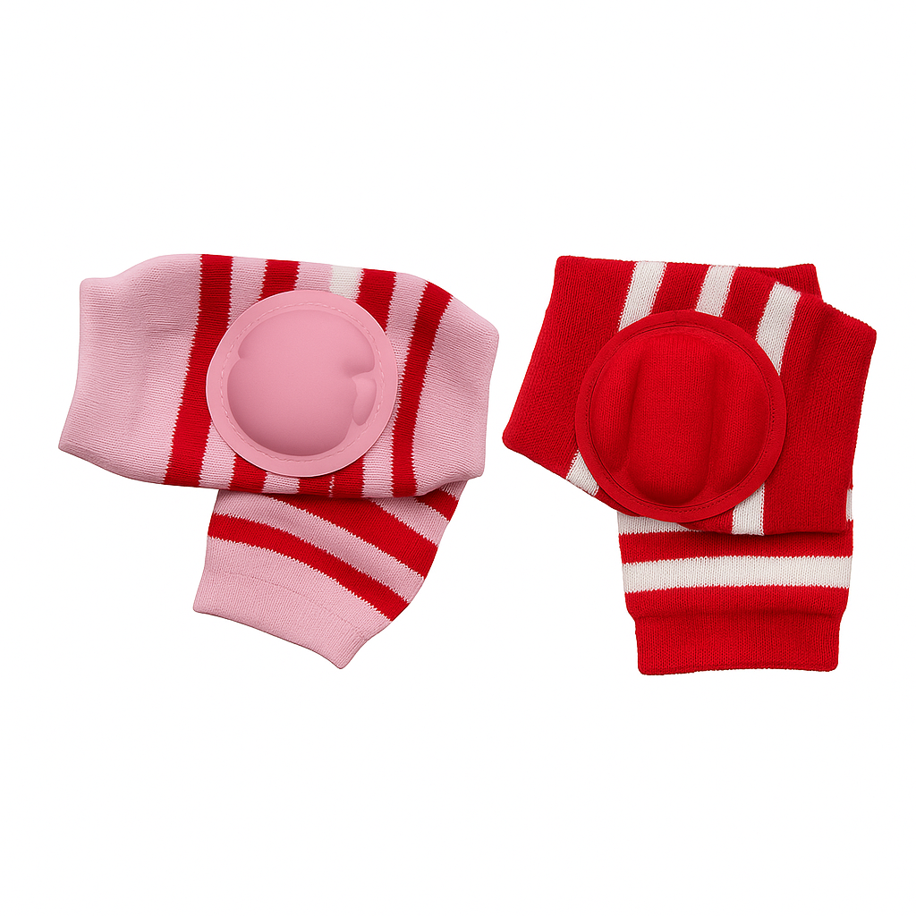 Premium Baby Stripe Knee Pads – Soft, Stretchable & Anti-Slip Protection | Nanhaa Wear