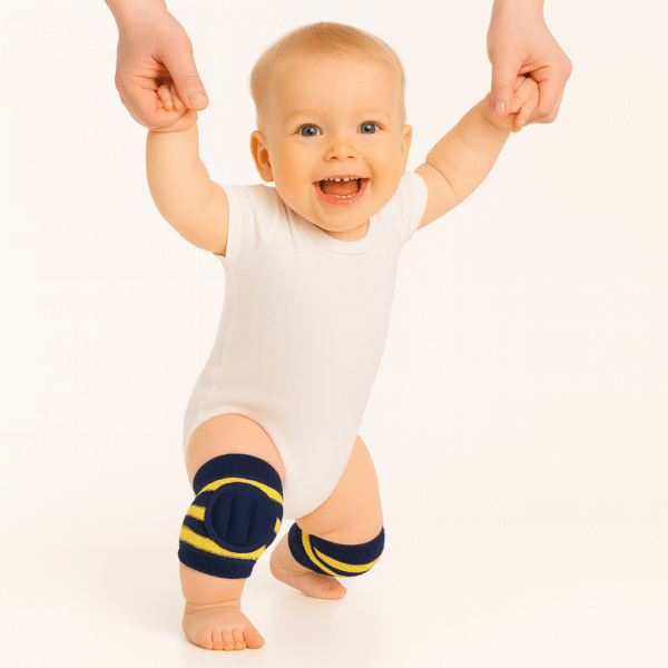 Baby Knee Pads for Crawling With Stripe Pattern - Image 5