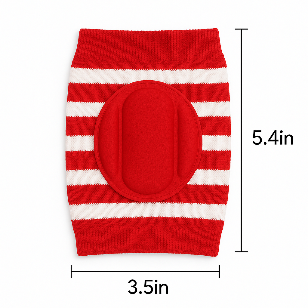 Premium Baby Stripe Knee Pads – Soft, Stretchable & Anti-Slip Protection | Nanhaa Wear - Image 2