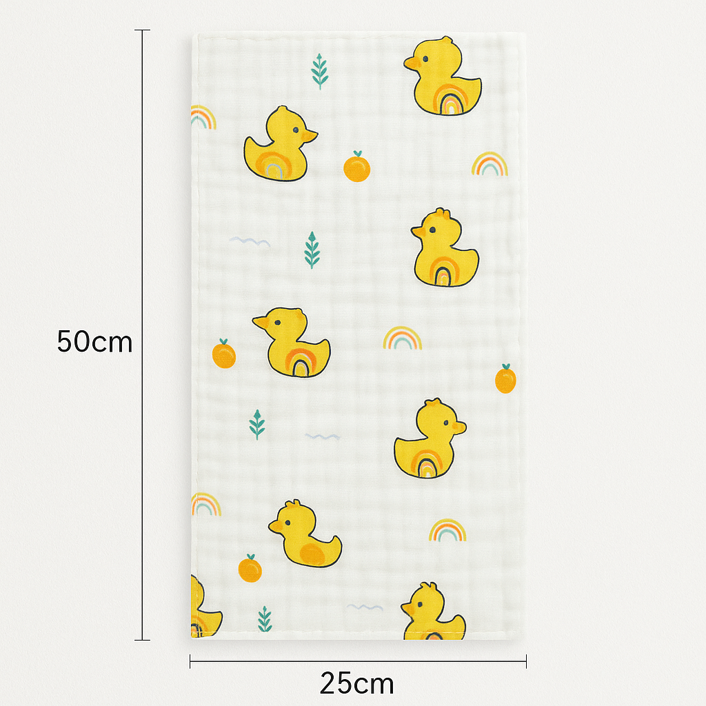 Premium Baby Burp Cloth 25cm × 50cm | Ultra-Soft, Super Absorbent Cotton Shoulder Cloth | Newborn Essentials | Nanhaa Wear - Image 2
