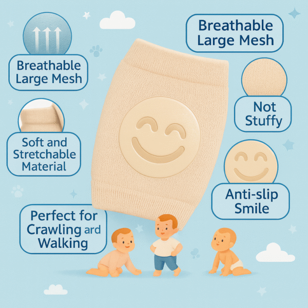 Baby Smiley Knee Pads for Crawling - Image 3