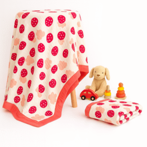 Premium Baby Muslin Blanket 110cm × 110cm | Ultra-Soft, Breathable & Lightweight Swaddle Blanket | 100% Cotton | Nanhaa Wear