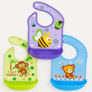 Premium Baby Silicone Bib | Soft, Waterproof, Adjustable Feeding Bib | BPA-Free – Nanhaa Wear