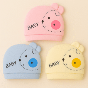 Soft Baby Stretch Cap for 0–3 Months | Ultra-Comfortable, Breathable Newborn Beanie | Gentle Cotton Fabric | Nanhaa Wear