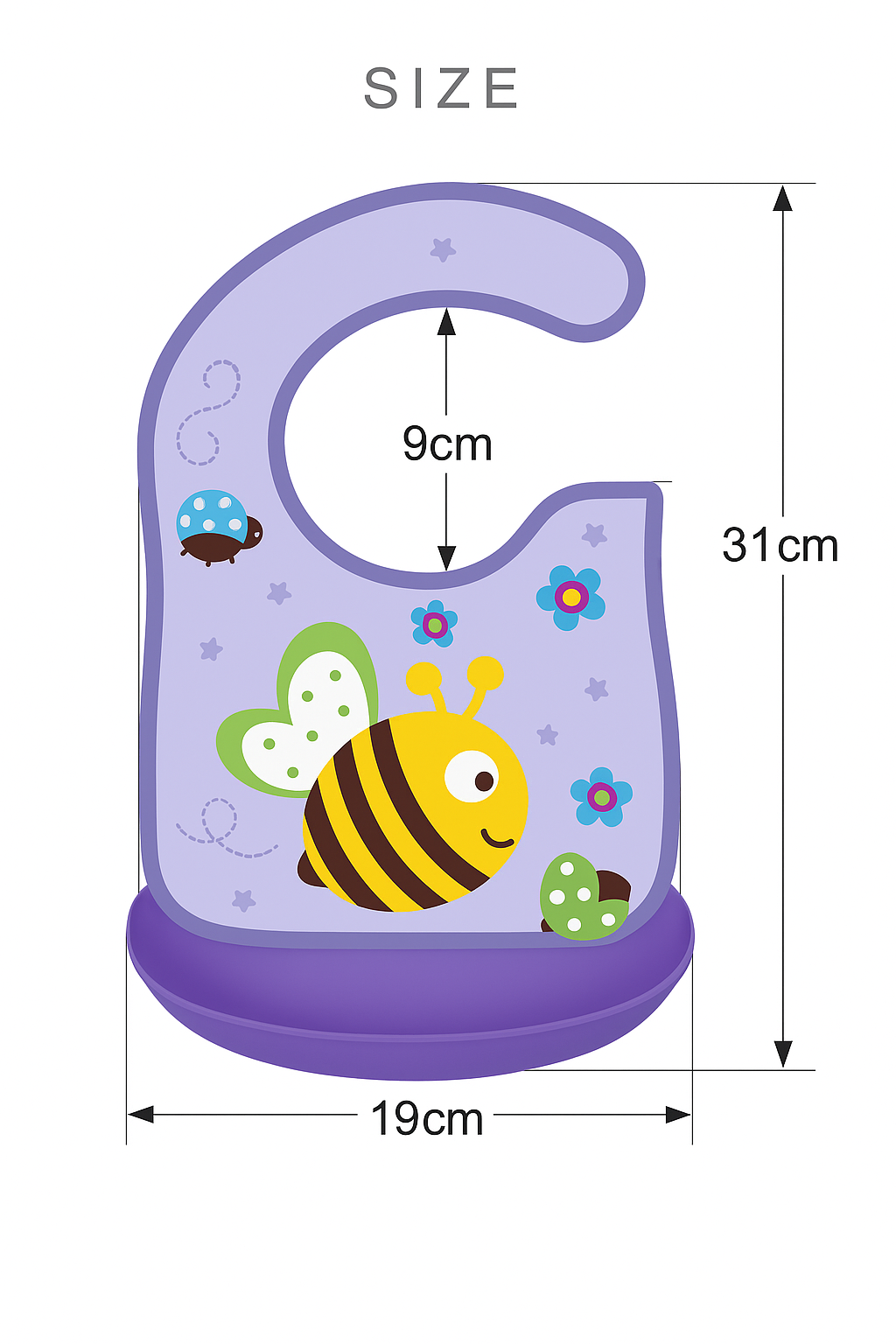 Premium Baby Silicone Bib | Soft, Waterproof, Adjustable Feeding Bib | BPA-Free – Nanhaa Wear - Image 3