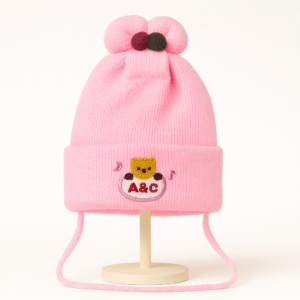 Cute Baby Woolen Winter Cap | Ultra-Soft, Warm & Stretchable Hat with Ear Protection | Newborn to 12 Months | Nanhaa Wear