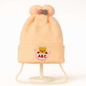 Cute Baby Woolen Winter Cap | Ultra-Soft, Warm & Stretchable Hat with Ear Protection | Newborn to 12 Months | Nanhaa Wear