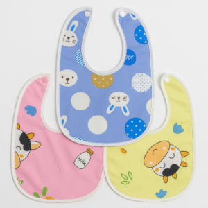 Premium Baby Velvet Button Bib | Ultra-Soft, Absorbent & Skin-Friendly Feeding Bib | Newborn to Toddler | Nanhaa Wear
