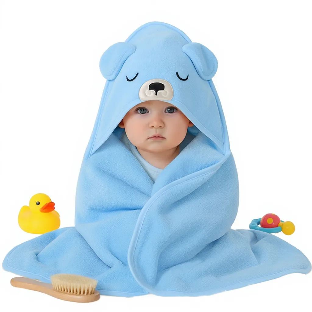 Ultra-Soft Baby Hooded Towel | Premium Microfiber Bath Towel for Newborns & Toddlers | Fast-Drying & Skin-Friendly | Nanhaa Wear