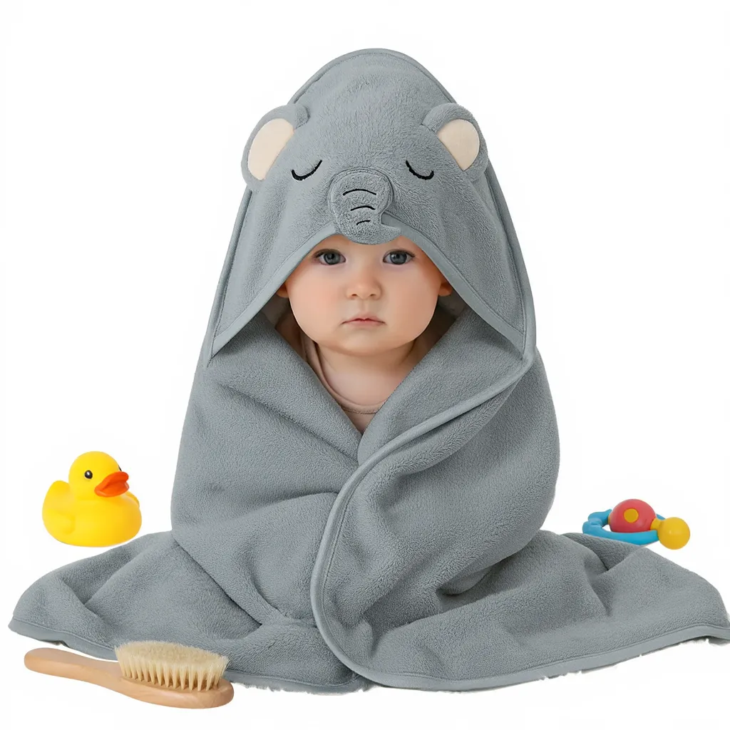 Ultra-Soft Baby Hooded Towel | Premium Microfiber Bath Towel for Newborns & Toddlers | Fast-Drying & Skin-Friendly | Nanhaa Wear