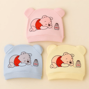 Soft Baby Stretch Cap for 0–3 Months | Ultra-Comfortable, Breathable Newborn Beanie | Gentle Cotton Fabric | Nanhaa Wear