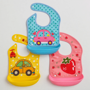 Premium Baby Silicone Bib | Soft, Waterproof, Adjustable Feeding Bib | BPA-Free – Nanhaa Wear